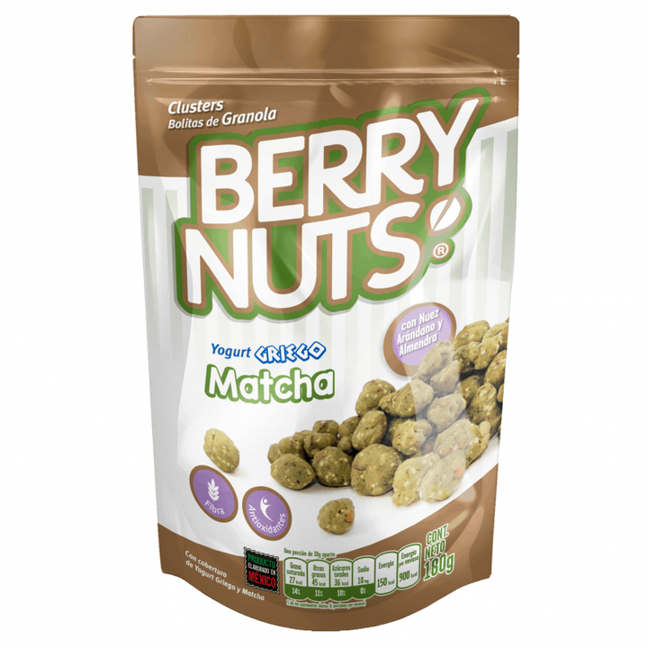 Berry Nuts Bolitas De Granola Yogurt Griego Matcha