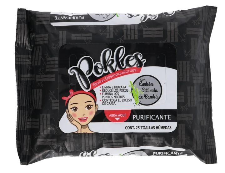 Toallitas Desmaquillantes Carbón Activado De Bam 25 Pz