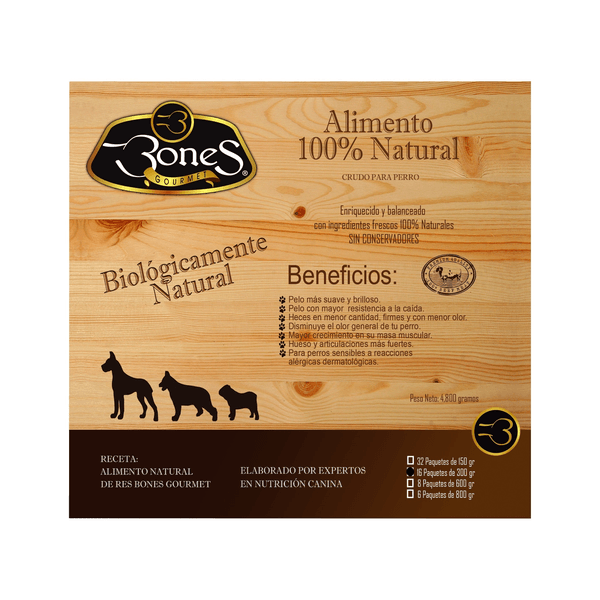 Alimento Congelado Para Perro Res 16 Pz
