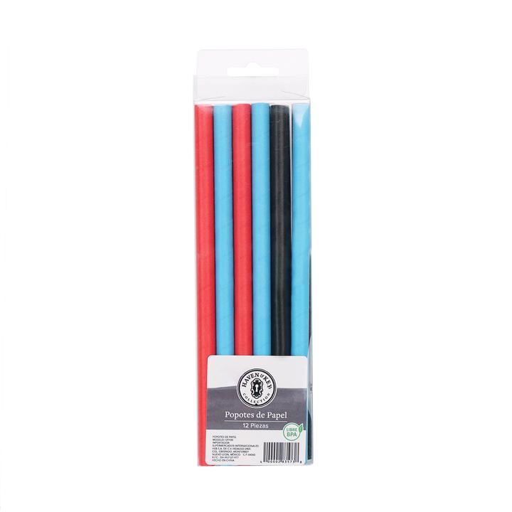 Popotes De Papel12 Piezas 1 Pz