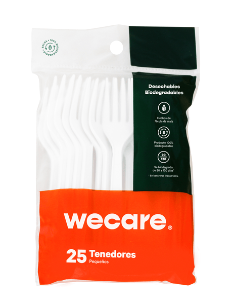 Tenedores Biodegradables Chico 25 Pz
