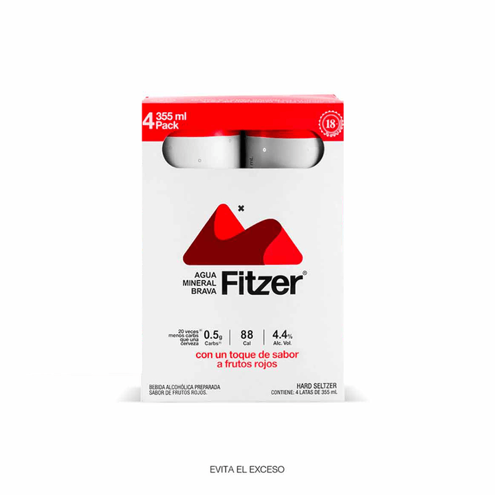 Hard Seltzer 4 Pack Frutos Rojos 355 Ml