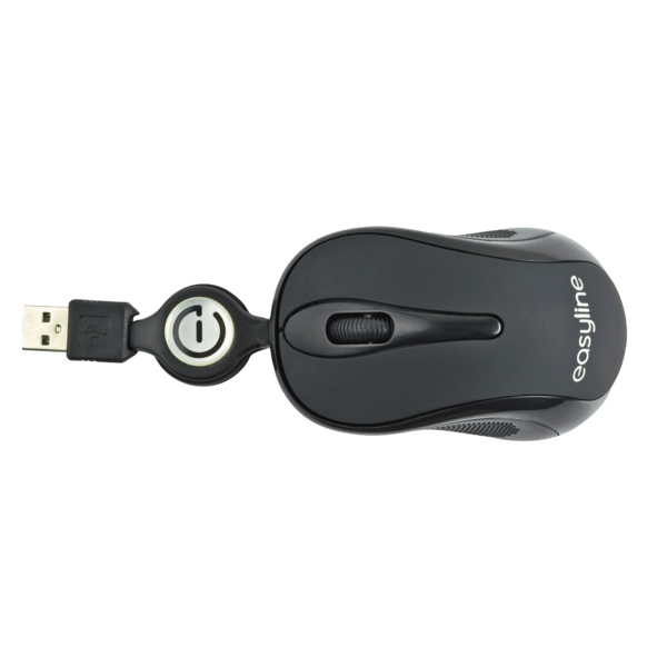 Mini Mouse Alámbrico Retráctil El-993346 1000 Dp 1 Pz