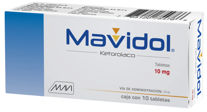 Mavidol 10mg 10 Tab Ketorolaco Gen 10 Pz