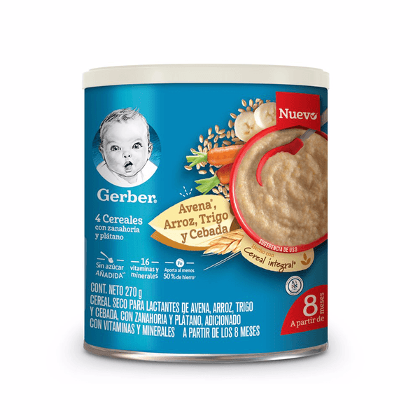 Gerber Cereal Infantil Etapa 3 4 Cereales 270 G