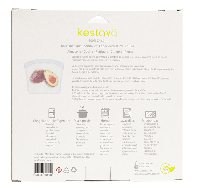 Bolsas Para Almacenar Silicon Reusable 1 Pz