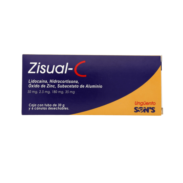 Aldrosa Zisual-C Lidocaina Cortisona Zinc Crema 30 G