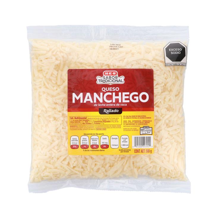 Heb Sabor Tradicional Queso Manchego Rallado 500 G