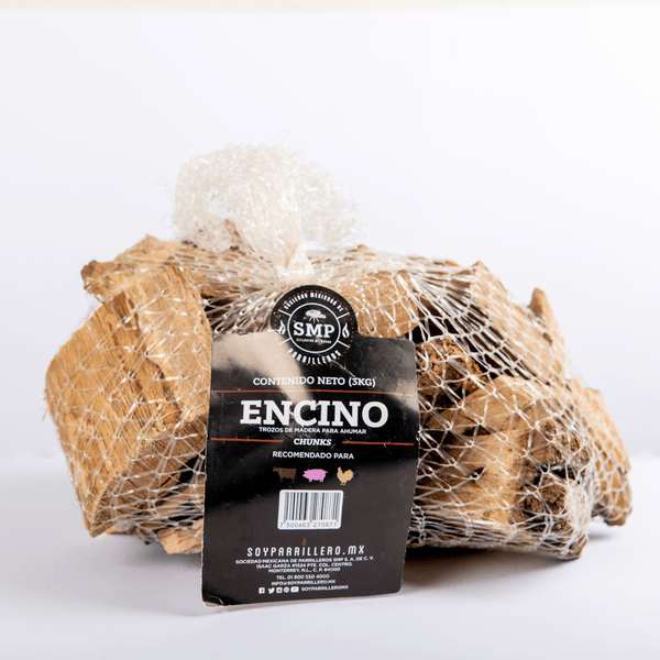 Chunks De Encino Para Ahumar 1 Pz