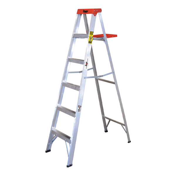 Escalera De Tijera Byp Tipo Iii Doméstica 5 Peldaños Aluminio Roja 1 Pz