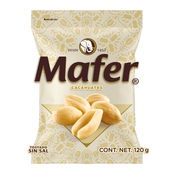 Cacahuate Mafer Tostado Sin Sal 120 G