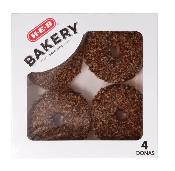 Donas Chocolate Con Nuez 4 Pz