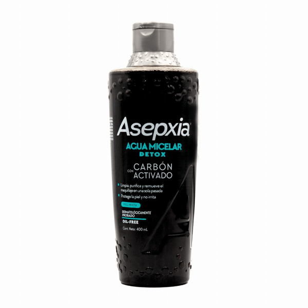 Asepxia Agua Micelar Carbón Activado 400 Ml