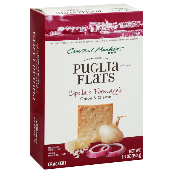 Central Market Pan Flat Queso Y Cebolla 150 G
