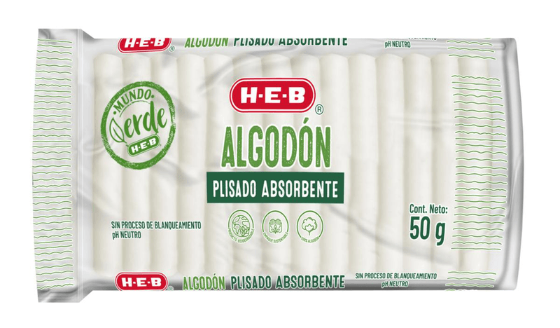 Heb Mundo Verde Algodon Plisado Bio 50 G
