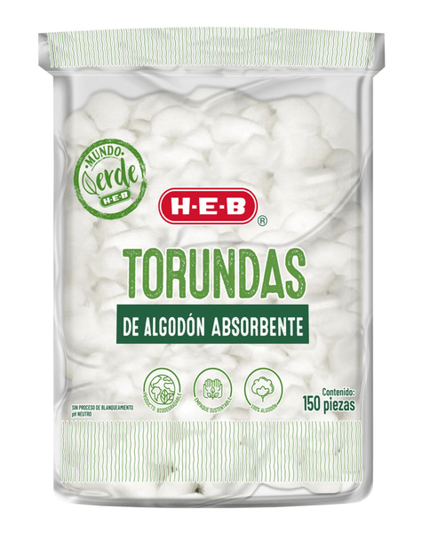 Heb Mundo Verde Torundas Bio Con 150 Pz