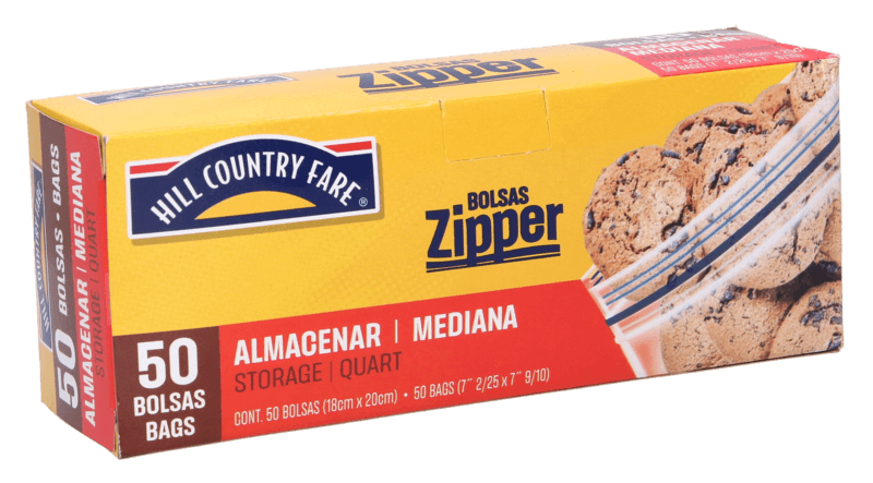 Hcf Bolsas Para Almacenar Zipper Mediana 50 Pz