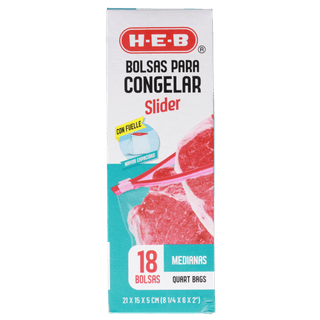 Bolsas Para Congelar Slider Mediana 18 Pz