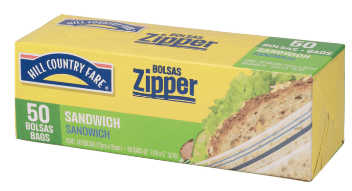 Hcf Bolsas Para Almacenar Sandwich Zipper 50 Pz