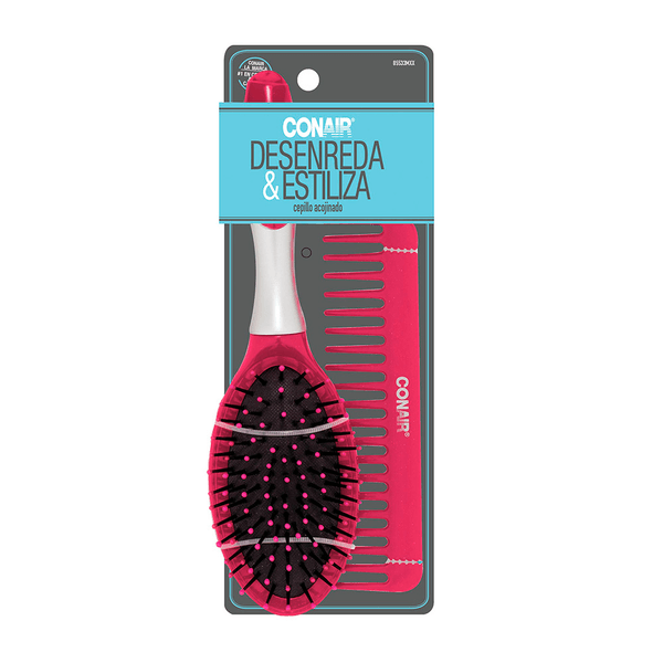 Set De Cepillo Acojinado + Peine Desenreda & Est 1 Pz
