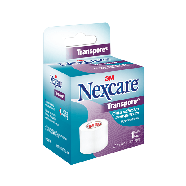 Cinta 3m Nexcare Transpore Transparente De 5 Cm X 9.1 M
