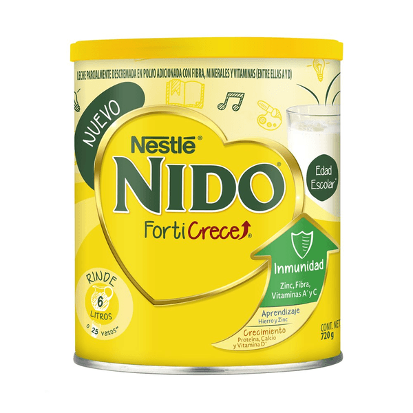 Leche Parcialmente Descremada Forticrece En Polvo 720 G