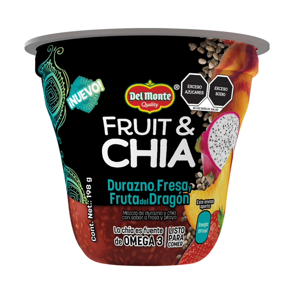 Fruta Envasada Chía Durazno Y Fresa 198 G