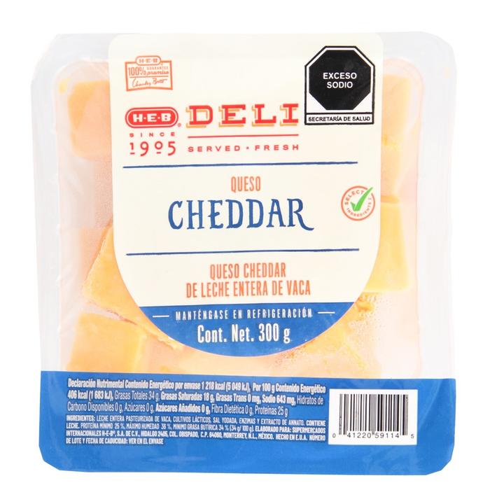 Heb Queso Cheddar Cubicado 300 G