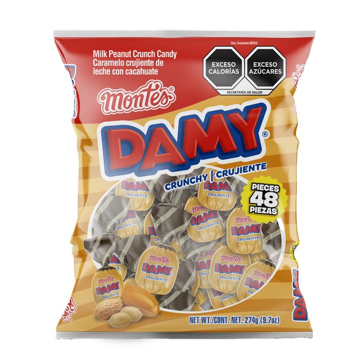Damy Caramelo Crujiente De Leche Con Cacahuate De 48 Pz