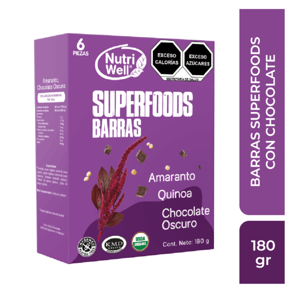Nutriwell Barras Superfoods Con Chocolate 120 G
