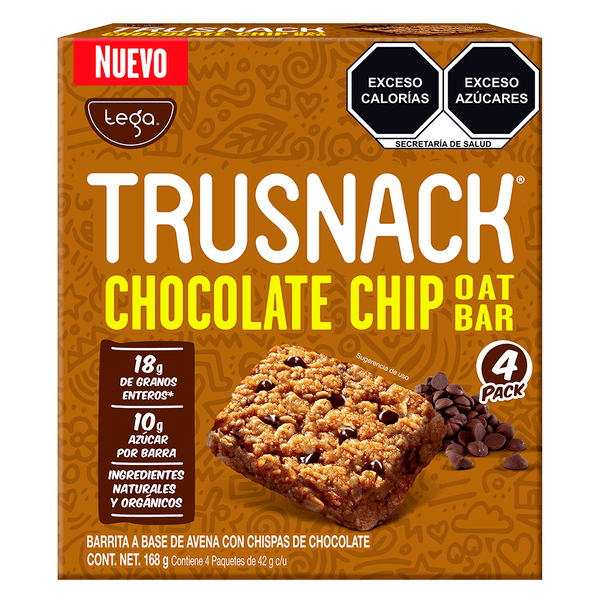 Barritas De Avena Con Chispas De Chocolate 168 G