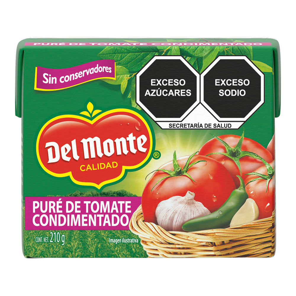 Del Monte Puré De Tomate Condimentado 210 G