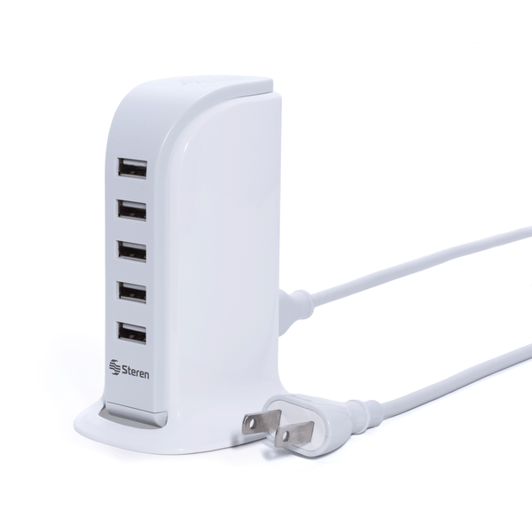 Cargador Universal Usb-515 2.1 A Blanco 1 Pz