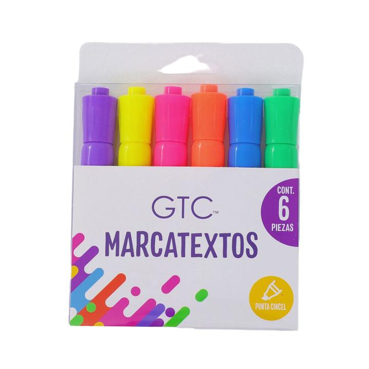 Marcatextos Gtc Punta Cincel Con 6 Pz