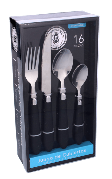 Juego De Cubiertos 16 Piezas-Sf19016bk 1 Pz