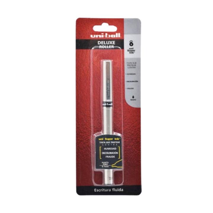 Bolígrafo Uniball Roller Punta Ultra Fina Tinta Negra