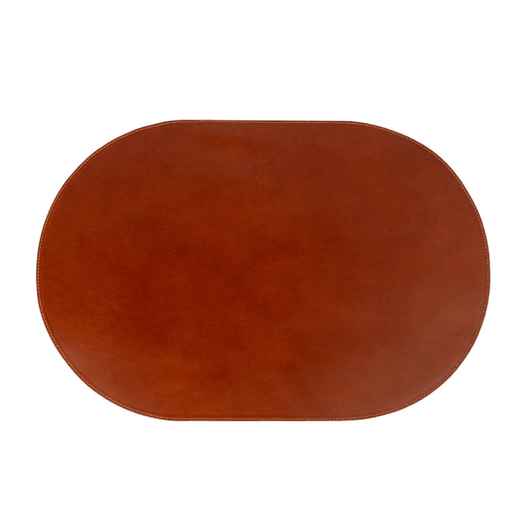 Set Mantel Individual Tobacco Oval De Piel 2 Pz