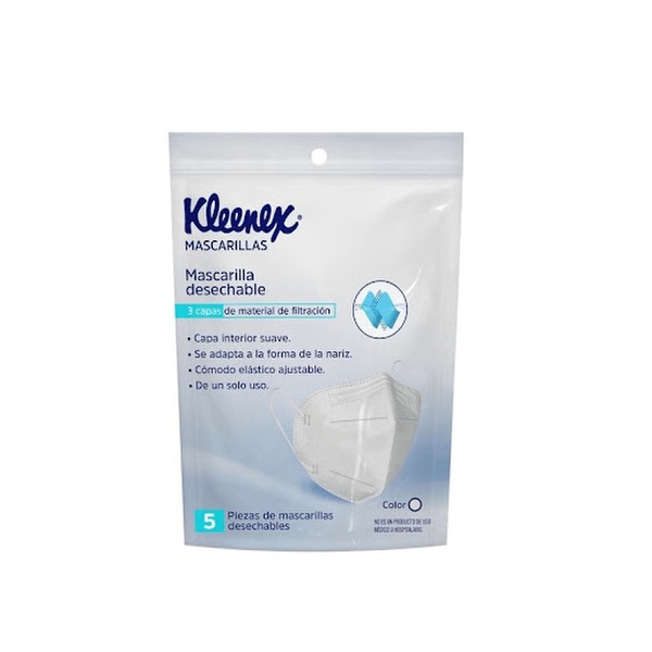 Kleenex Mascarilla Blanca Con 5 Pz