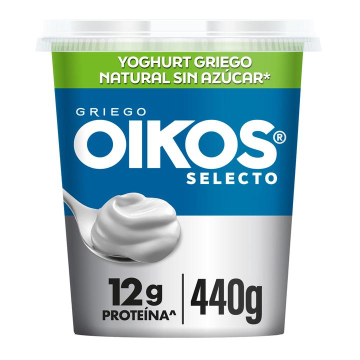 Yogurt Griego Oikos Selecto Natural 12 G De Proteína Sin Azúcar Añadida 440 G