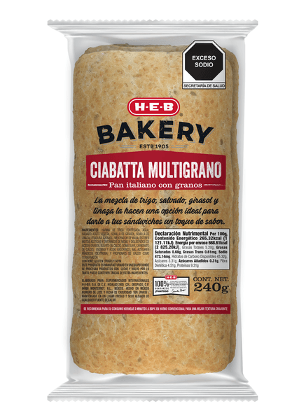 Heb Bakery Ciabatta Multigrano 240 G