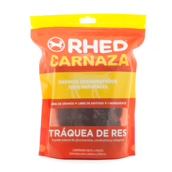 Premio Para Perros Carnaza Tráquea De Res 3 Pz