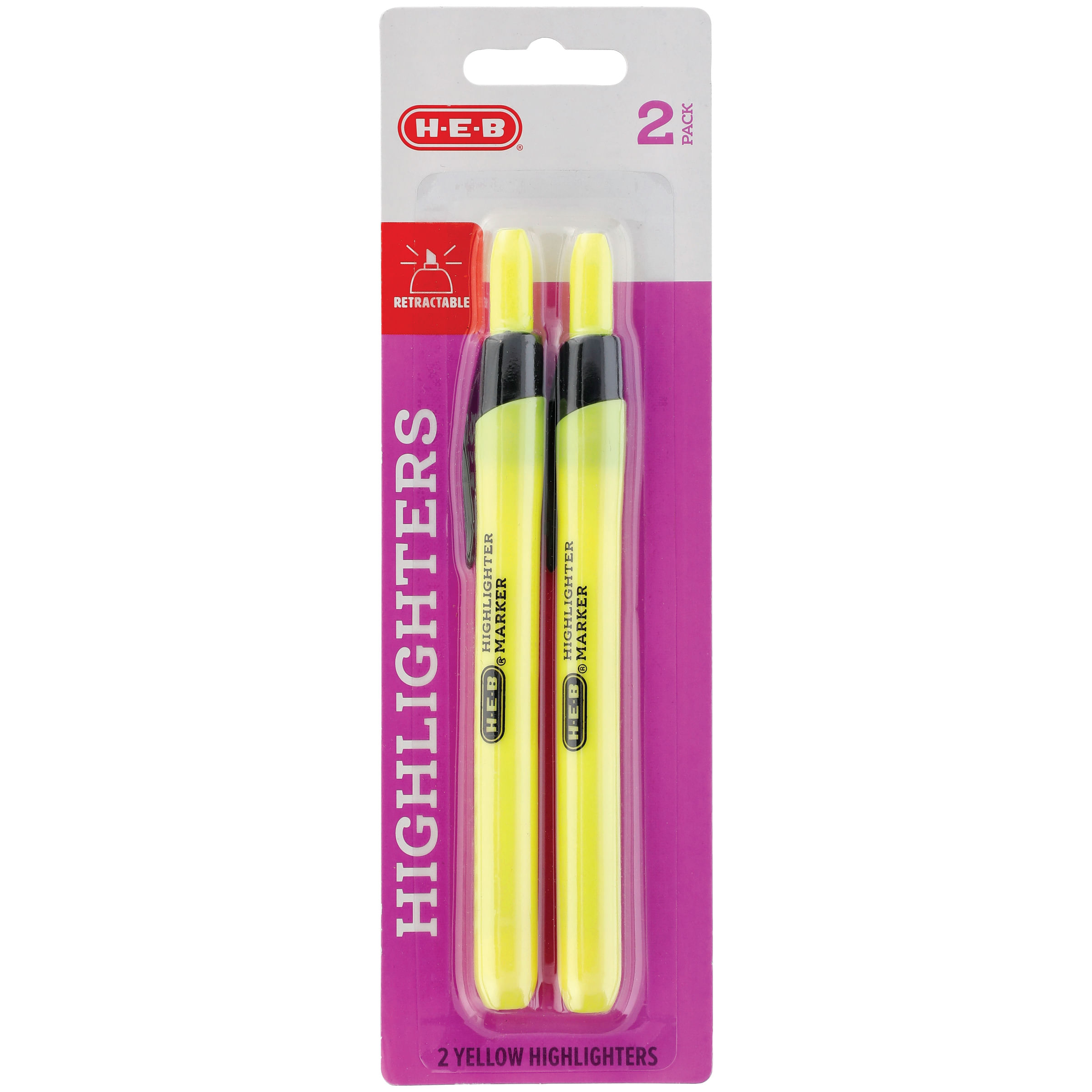 Heb Marcatextos Amarillo Retractil 2 Pz 1 Pz