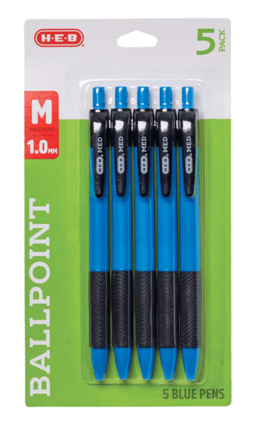 Heb Plumas Azul Retractil 5pz 1 Pz