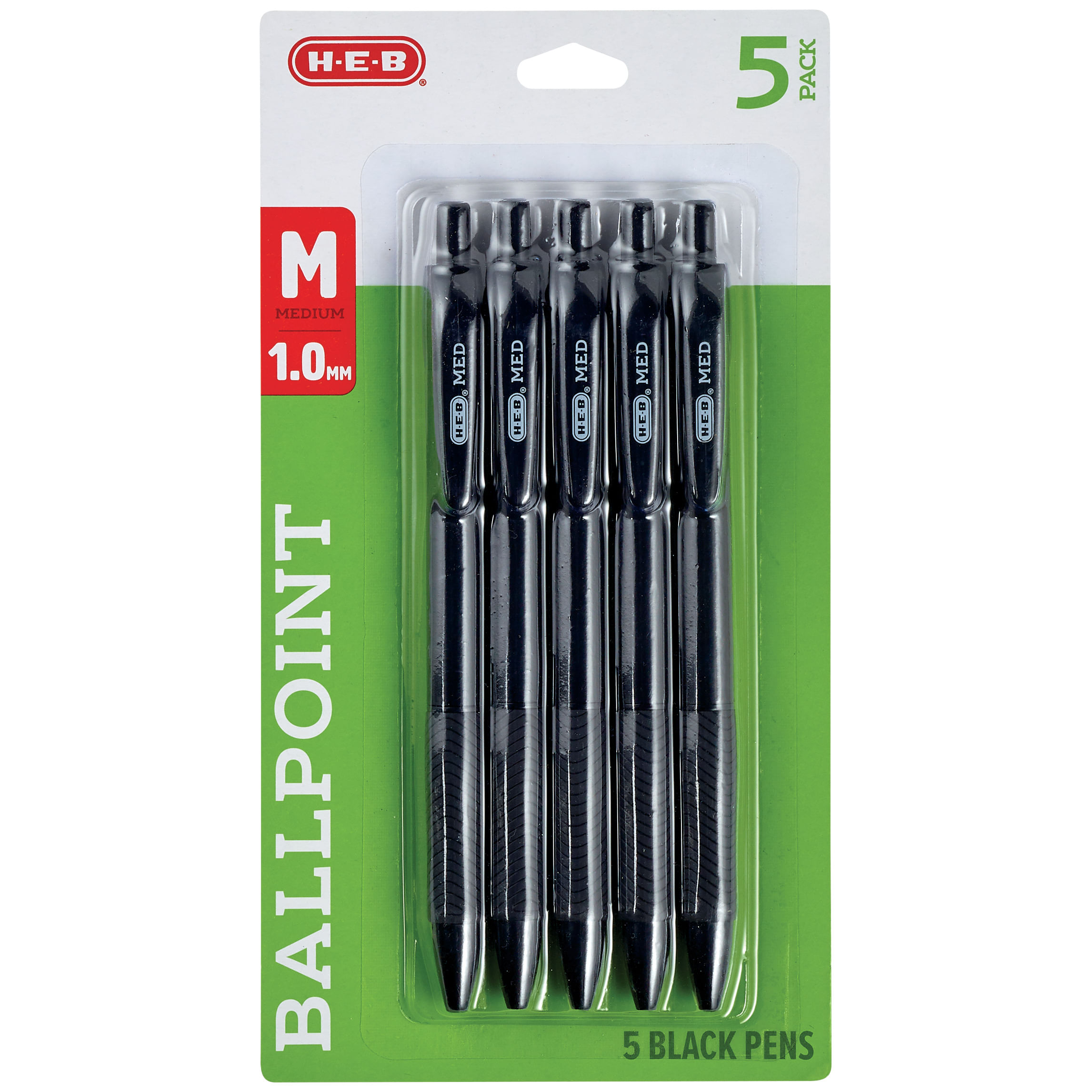 Heb Plumas Retractiles Pm Negro 5pz 1 Pz