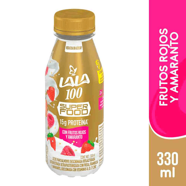 Leche 100 Super Food Con Frutos Rojos Y Amaranto 330 Ml