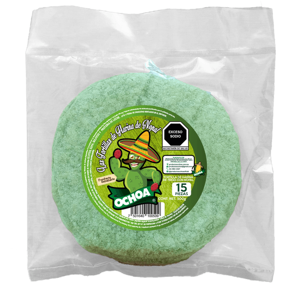 Tortilla De Harina De Nopal 15 Pz