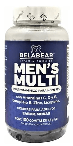 Belabear Men'S Multivitaminico Hombres Sabor Moras Con 100 Pz