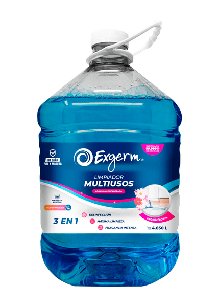 Exgerm Limpiador Multiusos 3 En 1 Aroma Floral 4.85 L