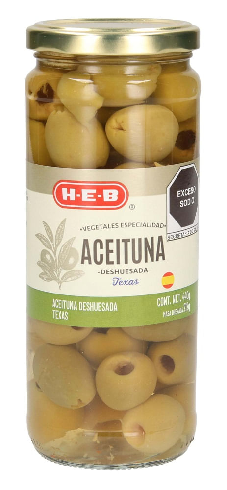 Heb Aceituna Deshuesada Texas 440 G