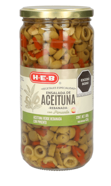 Ensalada De Aceituna Rebanada Con Pimiento 680 G